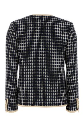 Valentino Garavani Womens Embroidered Tweed Blazer 671 Giacche E Gilet