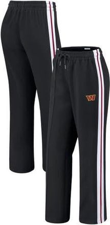 WEAR by Erin Andrews Womens WEAR by Erin Andrews Black Washington Commanders Color-Block Straight Leg Pants at Nordstrom, Size Xx-Large