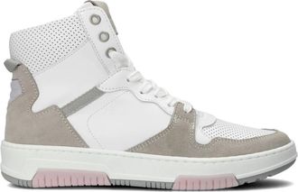 Palpa Hoge Top Sneaker Mitch - Dames - Sneakers - Wit - 37 EU - Leer - Schoenen