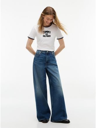 Tommy Hilfiger Womens High-Rise Wide Leg Jean - Vintage New Doreen - 28W x LongL