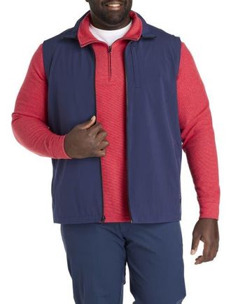 Vineyard Vines Big & Tall Mariner Soft Shell Performance Vest in Navy at Nordstrom, Size 2X Big