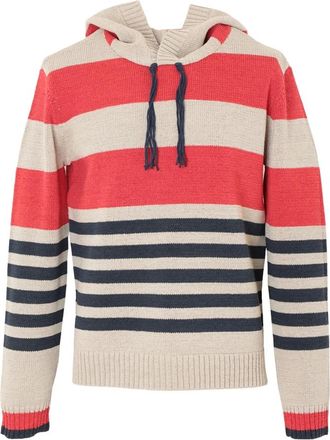 Craig Green Hoodies, male, Multicolor, L, Striped Hooded Jumper with Fringe Detail