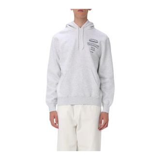 Carhartt Work in Progress Hoodies, male, Gray, XL, Graphic Cotton Hoodie