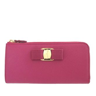 Ferragamo Pre-owned Ferragamo Leather Vara Bow Zip Long Wallet Ladies LJF9YDGC2M6AXDQQ