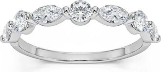 Pompeii3 1Ct Marquise & Round Diamond Wedding Ring in White, Yellow, or Rose Gold