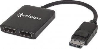 Bigbuy Manhattan 207768 Divisor Displayport Negro 4k Ultra Hd