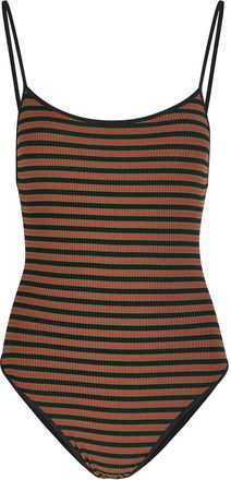 Lido Trentasei Striped Swimsuit - Black Red - S (UK8-10 / S)