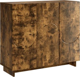 vidaXL Aparador Roble Ahumado 85,5 X 31 X 75 Cm Madera De Ingenier&iacute;a Vidaxl