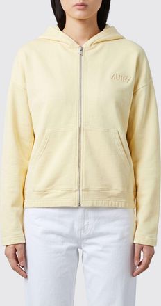 Autry Felpa in cotone con cappuccio, zip e logo ricamato