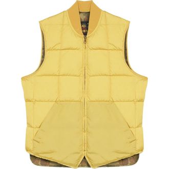 Fortela Nylon Vest2 with Camouflage Lining in Yellow at Nordstrom, Size 48 Eu