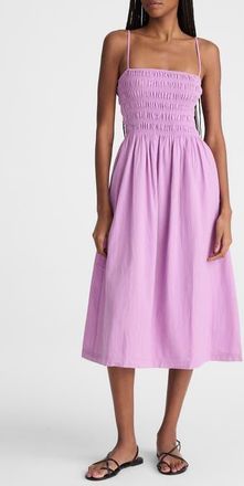 Madewell The Peyton Cotton Midi Dress in Warm Wisteria at Nordstrom, Size Xx-Small