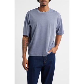BP. Garment Dyed Boxy Crop T-Shirt in Grey Folkstone at Nordstrom, Size Xx-Large
