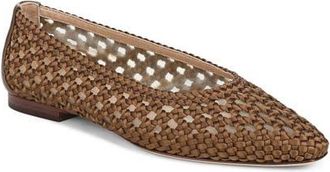 Veronica Beard Cienna Skimmer Flat in Chestnut Suede at Nordstrom, Size 8.5