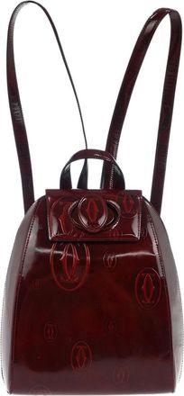 Cartier Cartier Happy Birthday Backpack Patent Leather Burgundy Patent_Leather Backpack Bag (Pre-Owned)