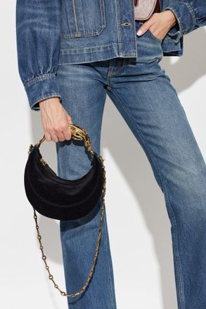 Chlo&eacute; Velvet Bag Horse Small, Womens, Black