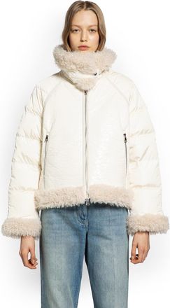 Moncler Rubrouk Teddy-Trimmed Short Down Jacket
