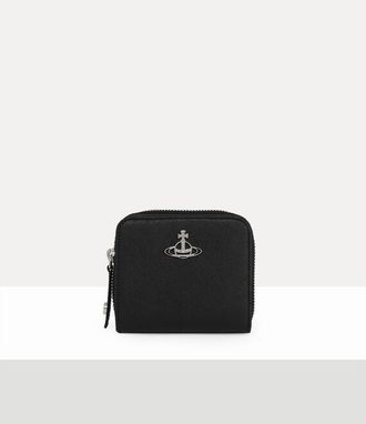 Vivienne Westwood Medium Zip Wallet Faux Leather Black One Size Unisex