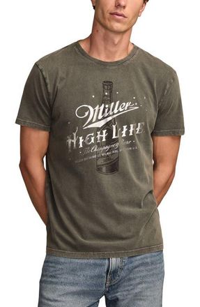 Lucky Brand Miller High Life Graphic T-Shirt in Raven at Nordstrom, Size X-Large