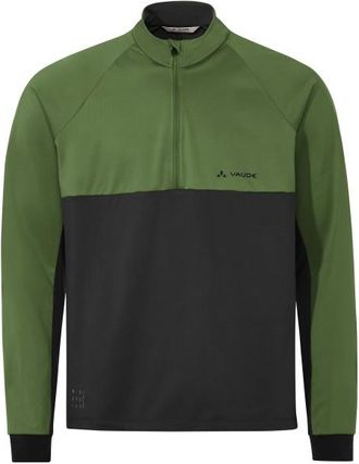 Vaude Qimsa Halfzip L/S Shirt Velotrikot f&uuml;r Herren | oliv/schwarz