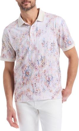 Robert Graham Ryton Cotton Polo in Oatmeal at Nordstrom, Size Xxx-Large