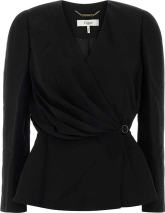 Chlo&eacute; Overhemden, Dames, Zwart, S, Blouses