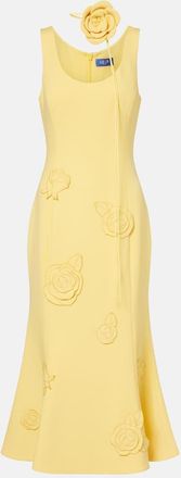 LEO LIN Abito midi Emily con applicazioni floreali