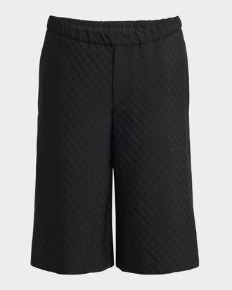 Alexander McQueen Men & apos;s Skull Jacquard Pajama Shorts