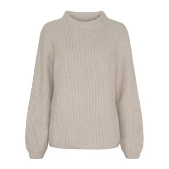 BTF-CPH Btfcph - Ronde hals gebreid - Dames - Truien - Beige - Maat: XL Wol