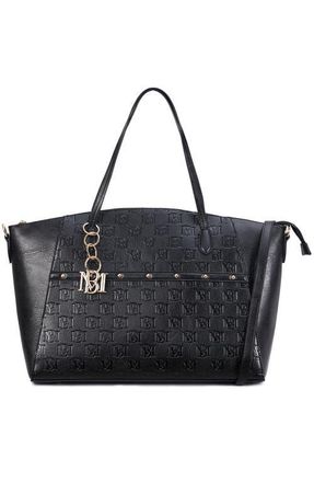 Badgley Mischka Caroline Vegan Leather Weekender Duffel Bag in Black at Nordstrom