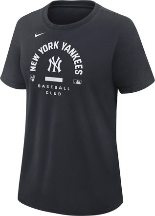 Nike New York Yankees Authentic Collection Early Work Nike Womens Dri-FIT MLB T-Shirt in Blue | 03N84FANK-HXK