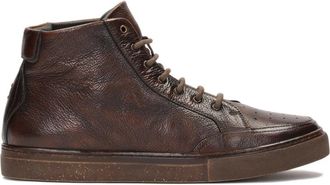 Kazar Bruine veterschoenen voor de enkel - Heren - Sneakers - Bruin - 43 EU - Leer - Schoenen