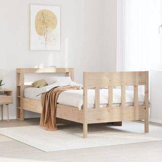 vidaXL Vidaxl - Estructura De Cama Sin Colch&oacute;n Madera Maciza Pino 75x190 Cm