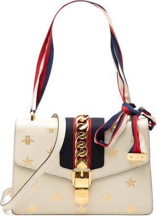Gucci Pre-owned Gucci Small Calfkin Bee Star Sylvie Satchel Ladies 4OX4AUVCIDUBJ5T9