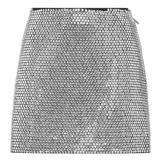 Philipp Plein Dames, Rokken, Grijs, Maat: XS Leer