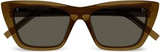 Saint Laurent Eyewear Zonnebril met cat-eye montuur - Bruin