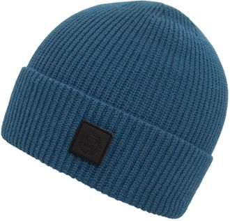 Chillouts Beanie CHILLOUTS Karl Hat, Damen, blau, Rippstrick, Obermaterial: 100% Baumwolle, unifarben, M&uuml;tzen Beanie, Einheitsgr&ouml;sse, flexibel ca. 53-62 cm, vie