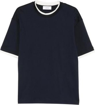 Lardini T-shirt met ronde hals - Heren - T-shirts - Blauw - XL - Katoen - Tops