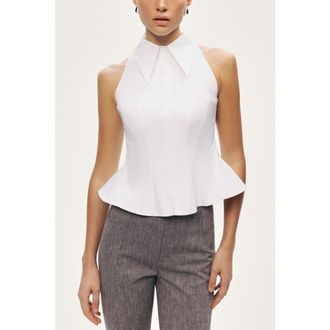 Nocturne Sleeveless Sculpted Shirt in White at Nordstrom, Size X-Large Eu