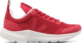 Rick Owens V-logo low-top sneakers - women - Polyester/Polyester/Rubber - 36 - Red