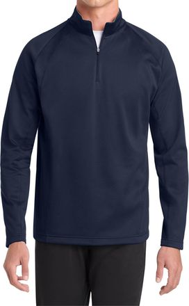 Sport-Tek Sport-Wick Fleece 1/4-Zip Pullover In Navy/silver