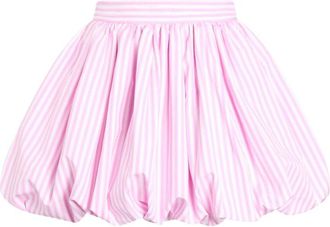 Patou Striped Bloomer Mini Pleated Skirt