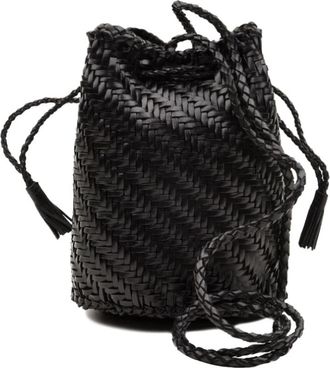 Dragon Diffusion Pom Pom Double - Dames - Schoudertassen - Zwart - ONE Size - Leer - Tassen