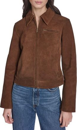 Levi's Leather Zip Jacket in Maple at Nordstrom, Size X-Small