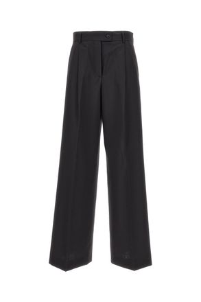 Sportmax Pleated Sail Trousers With Side Pockets And Wide-Leg Design