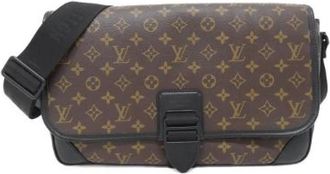 Louis Vuitton Vintage, unisex, Bruin, ONE Size, Pre-owned Archie Messenger Monogram Macassar Schoudertas