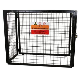 MonsterShop Gas Bottle Mesh Cage 900mm in Black