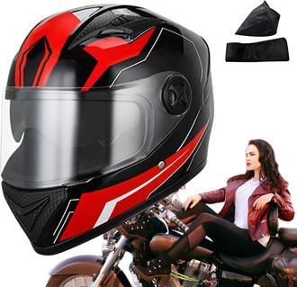 Generic Motorcycle Helmets, 54-61cm Full Face Helmet, Bike Helmets, Road Racing Bike Helmet, Breathable Full Face Motorcycle Street Helmets, Shockproof Baseba