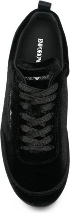Emporio Armani Velvet Sneakers - Black