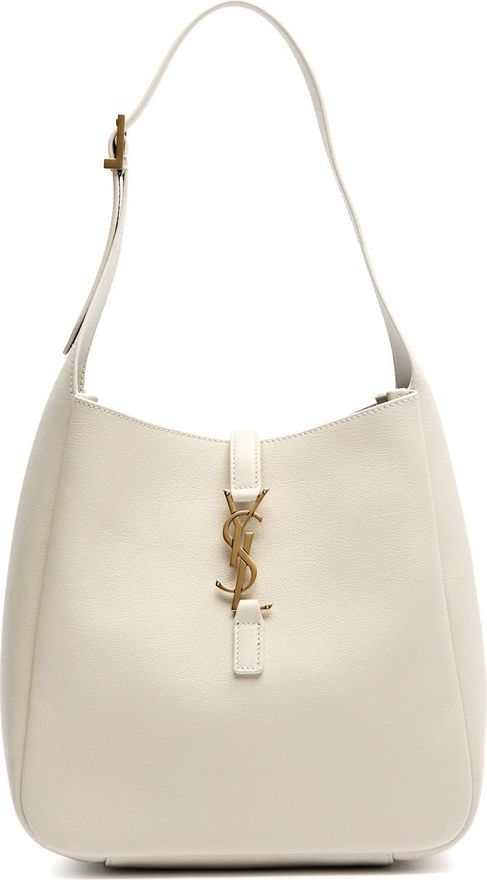 Le 5 &agrave; 7 Small Leather Hobo bag - White - One Size