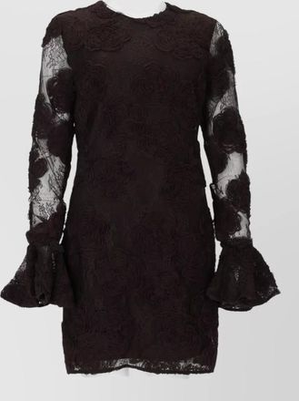 Rotate 3d floral mini dress